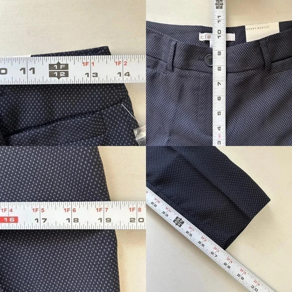 Cleo Every Body Polka Dot Ankle Pant Navy Blue Size 2 NWT - Picture 12 of 15